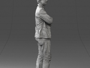 000131 Confident Man in Casual Business Attire 3dp 3Dプリントモデル
