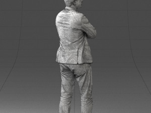 000131 Confident Man in Casual Business Attire 3dp 3Dプリントモデル