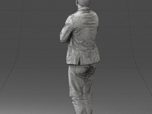 000131 Confident Man in Casual Business Attire 3dp 3Dプリントモデル