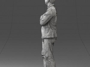 000131 Confident Man in Casual Business Attire 3dp 3Dプリントモデル