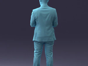 000133 Businessman in Blue Suit 0607 3dp 3D Print Model