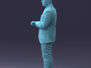 000133 Businessman in Blue Suit 0607 3dp 3D Print Model