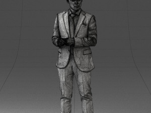 000133 Businessman in Blue Suit 0607 3dp Modelo de Impressão 3D