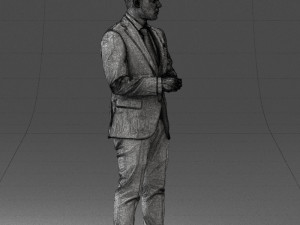 000133 Businessman in Blue Suit 0607 3dp Modelo de Impressão 3D