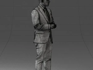 000133 Businessman in Blue Suit 0607 3dp 3D Print Model