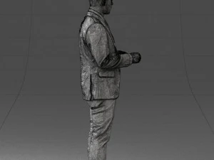 000133 Businessman in Blue Suit 0607 3dp 3D Print Model
