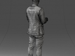 000133 Businessman in Blue Suit 0607 3dp Modelo de Impressão 3D