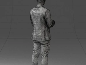 000133 Businessman in Blue Suit 0607 3dp 3D Print Model