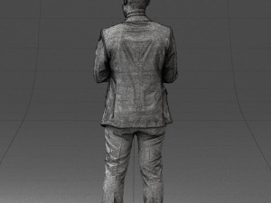 000133 Businessman in Blue Suit 0607 3dp Modelo de Impressão 3D