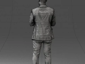 000133 Businessman in Blue Suit 0607 3dp 3D Print Model