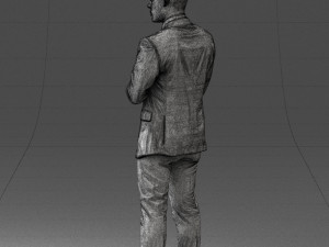000133 Businessman in Blue Suit 0607 3dp Modelo de Impressão 3D