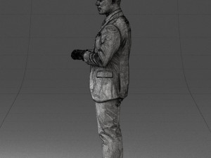 000133 Businessman in Blue Suit 0607 3dp Modelo de Impressão 3D