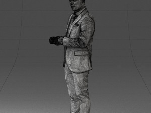 000133 Businessman in Blue Suit 0607 3dp Modelo de Impressão 3D