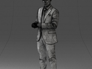 000133 Businessman in Blue Suit 0607 3dp Modelo de Impressão 3D