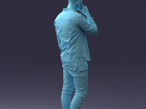 000116 Trendy Young Man with Mobile 0118 3D Model