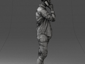 000116 Trendy Young Man with Mobile 0118 Model 3D