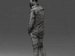 000116 Trendy Young Man with Mobile 0118 3D Model