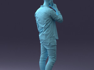 000116 Trendy Young Man with Mobile 0118 3dp 3D Baskı Modeli