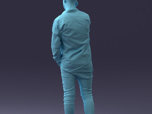 000116 Trendy Young Man with Mobile 0118 3dp 3D Baskı Modeli