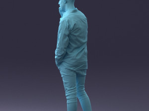 000116 Trendy Young Man with Mobile 0118 3dp 3D Baskı Modeli