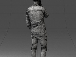 000116 Trendy Young Man with Mobile 0118 3dp 3D Baskı Modeli