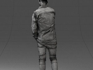 000116 Trendy Young Man with Mobile 0118 3dp 3D Baskı Modeli