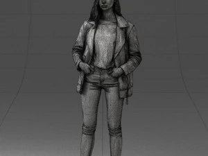 000125 Fashion girl 0425 3dp 3D Print Model