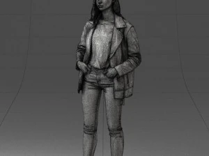 000125 Fashion girl 0425 3dp 3D Print Model