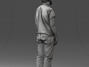 000127 Bearded Man in Graphic T-Shirt 0521 3dp 3D Druckmodell