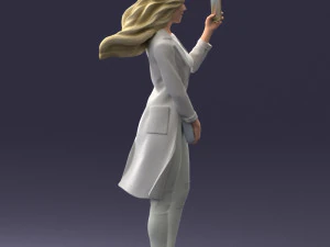 000132 Stylish Woman Taking a Selfie 3D Model