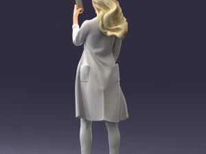 000132 Stylish Woman Taking a Selfie 3D Model