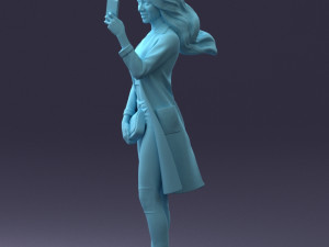 000132 Stylish Woman Taking a Selfie 3D 모델