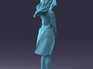 000132 Stylish Woman Taking a Selfie 3D 모델