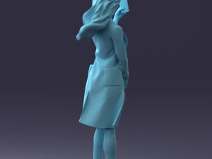 000132 Stylish Woman Taking a Selfie 3D Model