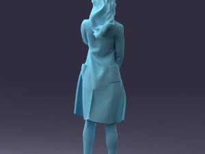 000132 Stylish Woman Taking a Selfie 3D Model