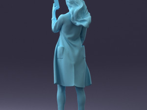 000132 Stylish Woman Taking a Selfie 3D 모델