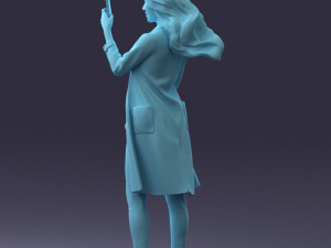 000132 Stylish Woman Taking a Selfie 3D 모델