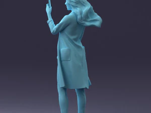 000132 Stylish Woman Taking a Selfie 3D Model