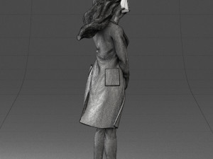 000132 Stylish Woman Taking a Selfie 3D 모델
