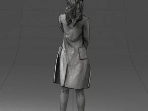 000132 Stylish Woman Taking a Selfie 3D Model