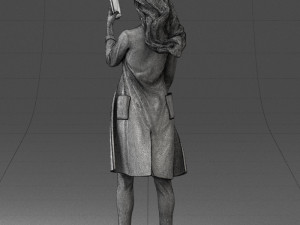 000132 Stylish Woman Taking a Selfie 3D 모델