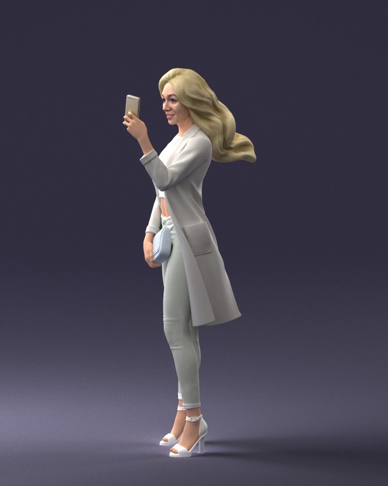 selfie girl 0604 3d print ready 3D Принт Модель in Женщина 3DExport