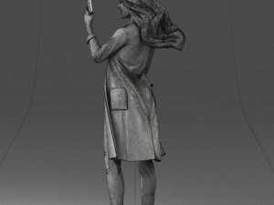 000132 Stylish Woman Taking a Selfie 3dp 3D Принт Модель