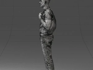 000134 Young Man with Backpack and Event Badge 0608 3D Model