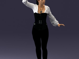 000136 Fantasy Woman with Dagger 0616 3D Model
