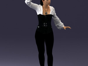 000136 Fantasy Woman with Dagger 0616 Modello 3D
