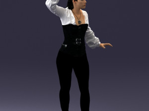000136 Fantasy Woman with Dagger 0616 Modello 3D