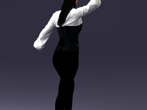 000136 Fantasy Woman with Dagger 0616 Modello 3D