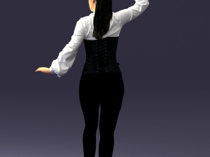 000136 Fantasy Woman with Dagger 0616 Modello 3D