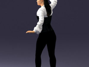 000136 Fantasy Woman with Dagger 0616 Modello 3D